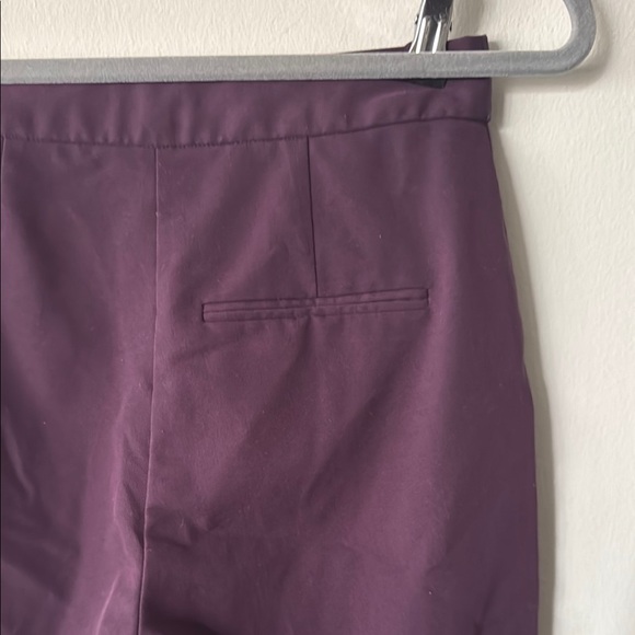 Topshop Purple Cropped Ankle Pants with Structured Fabric - Picture 7 of 7